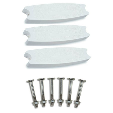 3) Hydrotools 87901 Pool Rung Ladder Steps + Stainless Steel Bolts Hardware Set