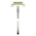 thumbnail image 3 of Solitaire with Accents Engagement Ring for Women - 1.92ct Natural Peridot in 18K White Gold Promise Ring, 3 of 6