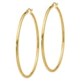 thumbnail image 2 of Auriga Fine Jewelry 10K Yellow Gold (Lightweight) Tube Hoop Earrings for Women (L-60mm ; W-60mm), 2 of 6