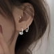 thumbnail image 4 of 2 pes de pendientes , conjuntos de pendientes pa mujer, hombre, de cumpleaños Hugo Aretes de aro, 4 of 8