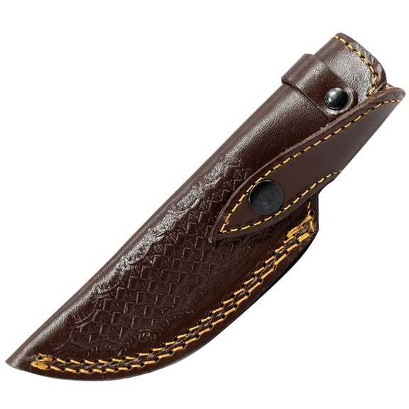 TheBoneEdge Brown 7.5" Leather Sheath For Hunting Fixed Blade Knives