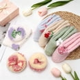 thumbnail image 7 of Bocaoying 6 Pairs Women‘s Fuzzy Socks - Thick Cozy Fluffy Mid-Calf Socks with Colorful Floral Patterns, Soft Warm Plush Sleep Socks for Home & Indoor Wear, 7 of 7