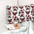 thumbnail image 4 of Naloa Rose Flowers Pillow Covers, Throw Pillow Case Cushion Covers,Cushion for Bedroom,Couch,Home-14"x20", 4 of 6