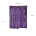 thumbnail image 3 of 1 Set Nada Purple color Luxury Faux Jacquard Floral Design Panel, Rod Pocket Window Curtain total wide 120" inches Set Attached Valance, Panel, And Sheer 8 piece, 3 of 3
