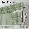 Sage Tier Curtains for Kitchen 24 Inches Long 2 PaSet, Rod Pocket Cafe