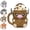 Light Brown, variant on Highland Cow Ice Cream Pint Holder with Handle, Leak-Proof Ice Cream Container with 2 Spoons, Cute Animal Design for Ben & Jerry’s, No Cold Hands, Reusable Gift Idea (Black&White)