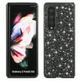 thumbnail image 1 of SaniMore for Samsung Galaxy Z Fold 3 7.6" Glitter Case, Flexible TPU Anti-Fingerprint Anti-Scratch Heavy Duty Full Body Protective Case for Samsung Z Fold 3 Women Ladies, Black, 1 of 6