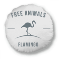 thumbnail image 1 of Cartoon Flango Animal Blue Outline Round Throw Pillow Home Decoration Cushion, 1 of 3