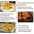 thumbnail image 3 of 250 Pcs Foil Trays Muffin Cases Disposable Aluminum Foil Cups Round Mini Egg Tart Cases Mold For Cake Tarts - Xingx, 3 of 5