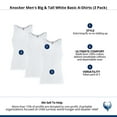thumbnail image 5 of Knocker  White Basic A-Shirts (3 Pack) (Men Big & Tall), 5 of 5