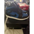 thumbnail image 3 of N I-K-E A i r-Jor-dan 1 Mid Men's Size 13 Shoes Black/Royal Blue, 3 of 5