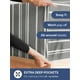 thumbnail image 2 of Sábana bajera ajustable CGK Unlimited Hotel Luxury King Grey Stripes, 2 of 7