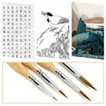 thumbnail image 4 of LSLJS 6 PCS MINIATURE DETAIL PAINT BRUSH SET Ultra Fine Three Sided Line Marker Watercolor Watercolor Gouache Fine Brush, Pen Pen, 4 of 7