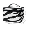 thumbnail image 6 of HELLHERO 8.86 x 6.5 x 5.9 Inches Makeup Bags Friend Storage Pockets Brush Protectors Multi-Function Makeup Organizer Zebra Stripe Pattern, 6 of 6
