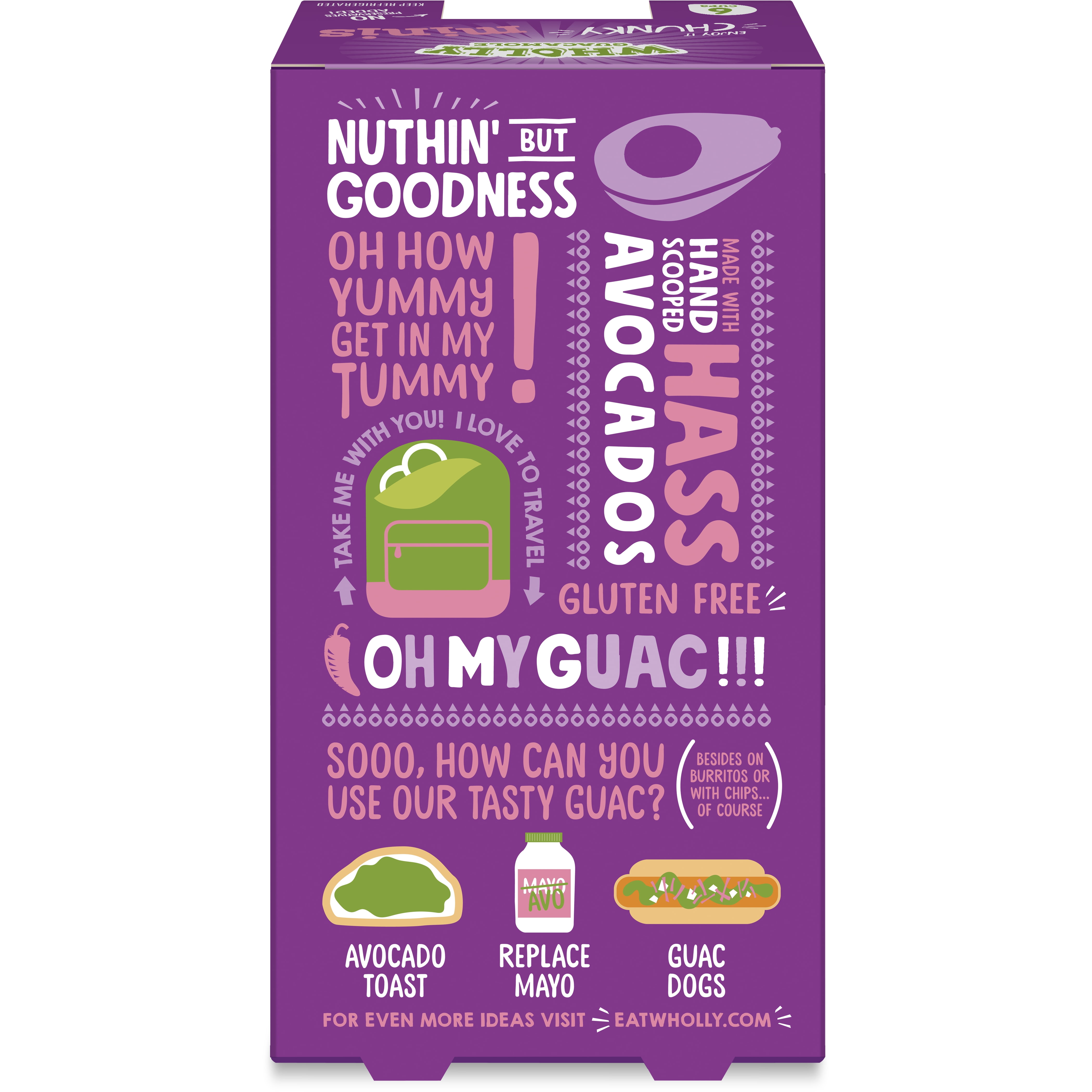 Wholly Guacamole Spicy Homestyle Guacamole Minis, Spread, 2 oz 6 Ct Plastic Cup
