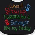 thumbnail image 4 of Inktastic Surveyor Like Daddy Boys or Girls Baby Bib, 4 of 4