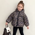 thumbnail image 2 of JFTTX Girls Puffer Jacket Leopard Print Zip Up Jackets for Girls Trendy Hooded Coat Toddler Fall Winter Cozy Outerwear with Pockets Size 12M-6Y, 2 of 9