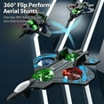 thumbnail image 4 of Skyriders RC Jet, 360 Flips Stunt Helicopter with LED Light, Remote Control Foam Hovering Airplane for Beginners (Blue), 4 of 10
