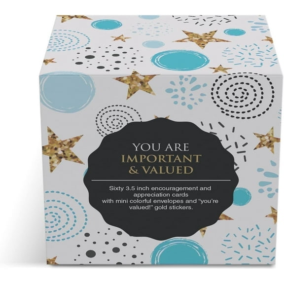 Dessie 60 Inspirational Mini Cards with “You Are Important” Motivational Messages, 3.5” x 3.5”