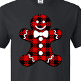 thumbnail image 4 of Inktastic Buffalo Plaid Gingerbread Man T-Shirt, 4 of 5