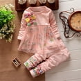 thumbnail image 3 of MEZZALL Toddler Kids Baby Girls Floral Print Mesh Clothes T Shirt Tops Dress Pants 2PCS Outfits Set, 3 of 5
