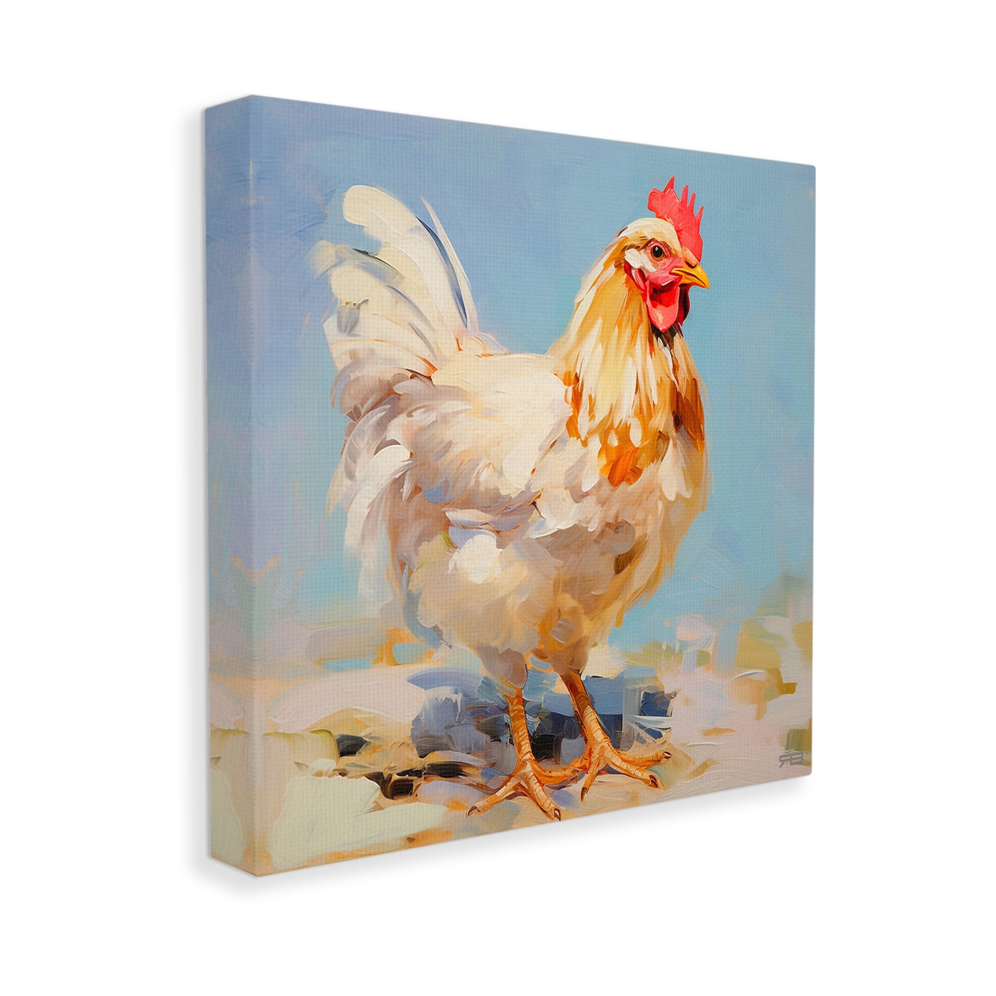 Stupell Industries Abstract Hen Portrait Animals & Insects Painting Gallery Wrapped Canvas Art Print Wall Art, 24 x 24