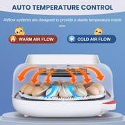 Adnoom Automatic 24 Chicken Egg Incubator with LED Display, Egg Candler, Automatic Egg Turner, Temperature Control Digital Incubator for Hatching Chickens