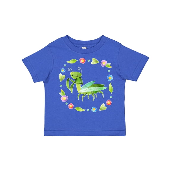 Inktastic Praying Mantis with Flowers and Leaves Boys or Girls Toddler T-Shirt