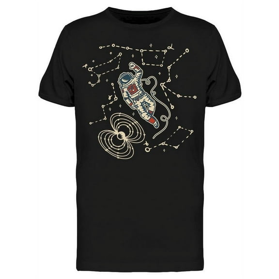 Astronaut And The Constellations T-Shirt Men -Image by Shutterstock, Male x-Large