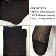 thumbnail image 4 of CAILDANL 10 Pairs Mens Ultra Thin Dress Socks Silk Sheer Business Socks Soft Nylon Work Trouser Sox Mid Calf, 4 of 7