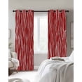 thumbnail image 2 of Red Striped Blackout Curtains for Bedroom - 84 Inch Long Light Blocking 2 Panels Set, Classic Minimalist Waves Lines Pattern Thermal Insulated Living Room Drapes Grommet Window Curtains 52"x84", 2 of 8