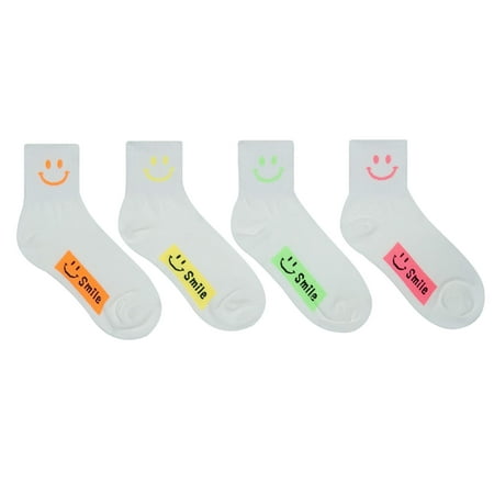 

Mr.paik Women s 3 to 5 pairs crew socks [4 Season Casual Cotton Cozy socks made in south of korea] (4color smile)