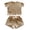 Khaki, variant on Bigetiay Boys 2 Piece Set Fashion Active Breathable Short Sleeve T-Shirt with Short Outfits Boys Clothes 6-7 Years