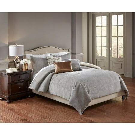 Nickel Bed Set - Xander 6 Piece Comforter Set with Filler by Hallmart