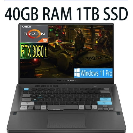 ASUS ROG Zephyrus G14 14 Special Edition Gaming Laptop, AMD 8-Core Ryzen 9 5900HS (Beat i7-10370H) GeForce RTX 3050 Ti 4GB, 40GB DDR4 1TB PCIe SSD, 14" WQHD (2560 x 1440) Display, Windows 11 Pro