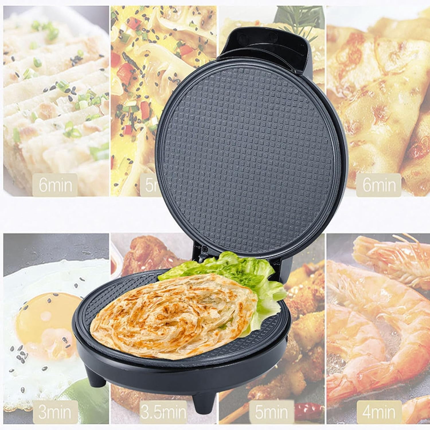 1200W Nonstick Waffle Cone Maker with Temperature Control for  Ice  Cones and Baking Treats