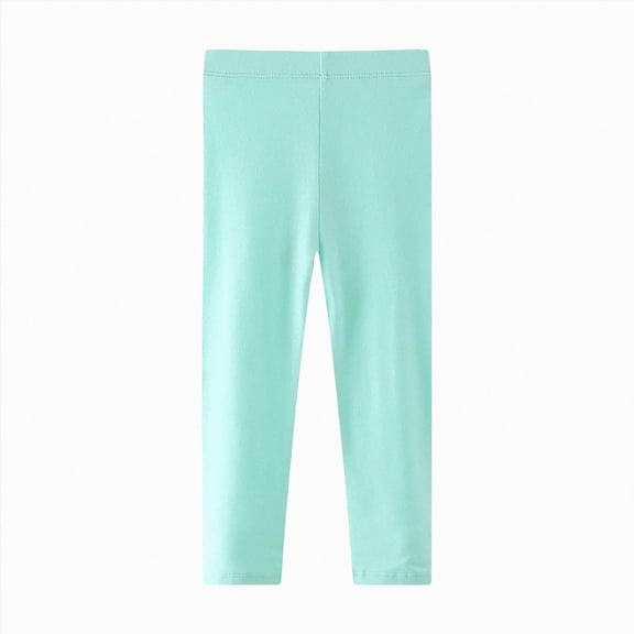 Gubotare Infant Leggings Girls' Basic Solid Full Length Cotton Soft Leggings 4T (Mint Green,4 Years)