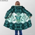 thumbnail image 1 of Capa Gruesa y cálida con capucha para hombre y mujer, abrigo con estampado 3D de mariposa hermosa, bata de lana a prueba de viento, manta con capucha-1, 1 of 4