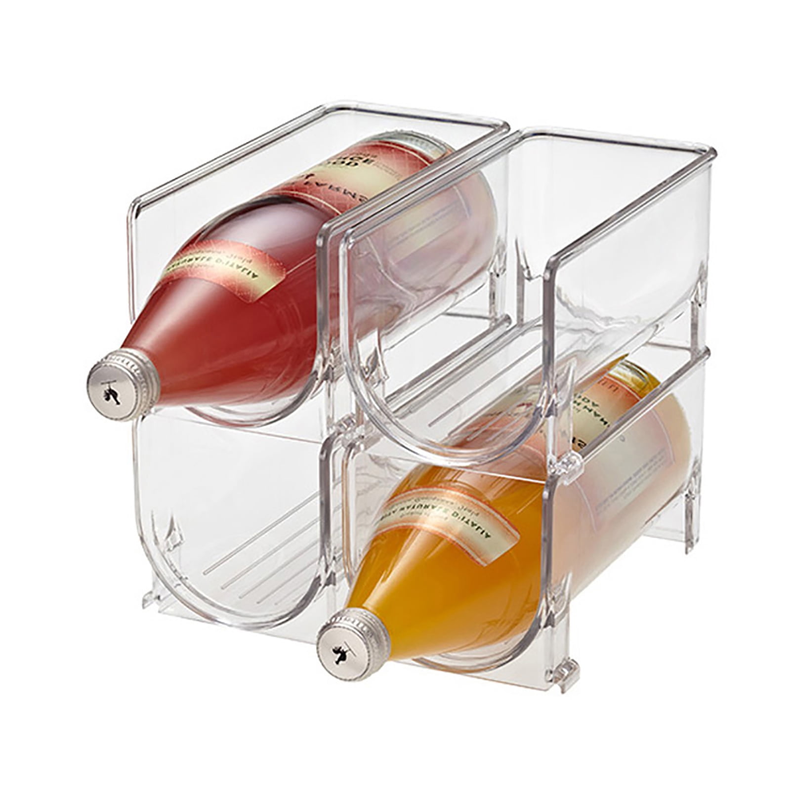 opvise Storage Rack Transparent Space Saving Acrylic Wine Rack Storage Organizer for Wine Transparent