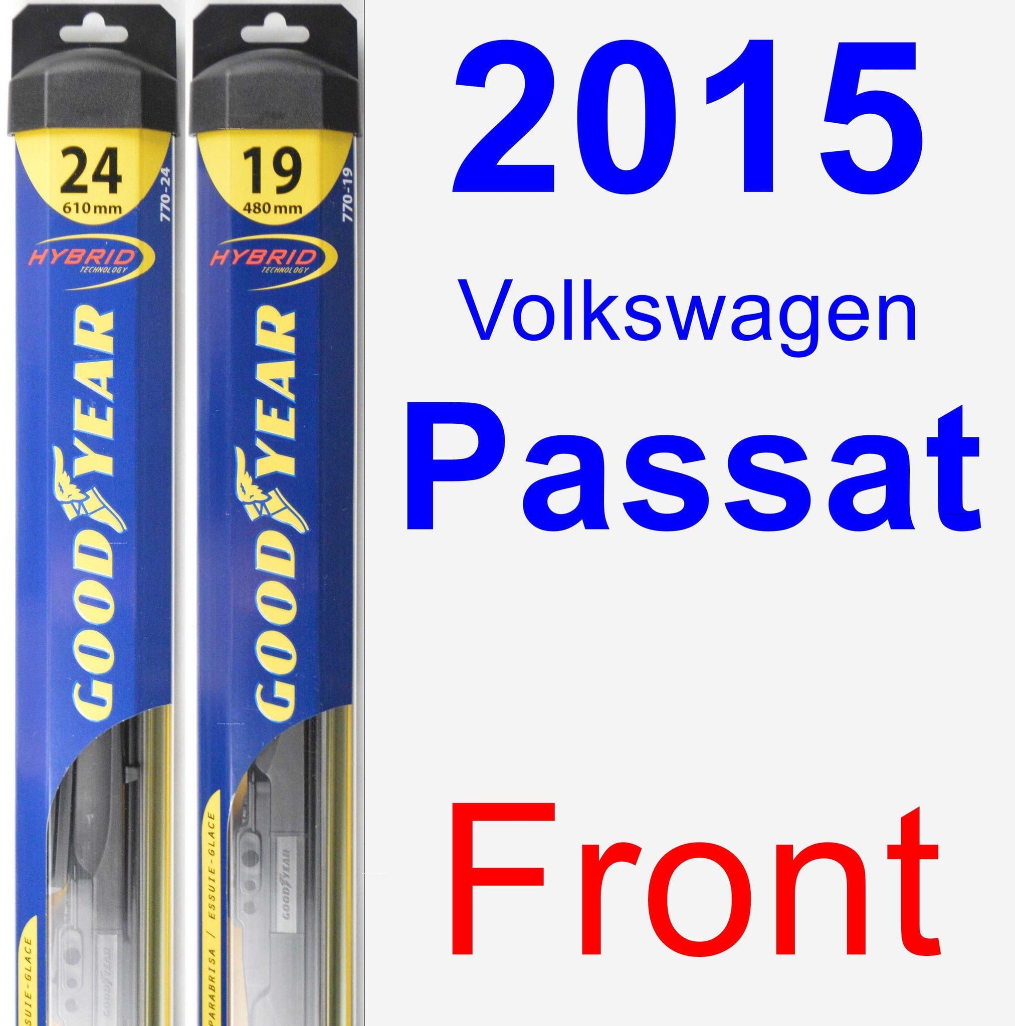 VW Passat 2005-2011 Heyner Super Plana 24"19"11"V Premium Wiper Blades 