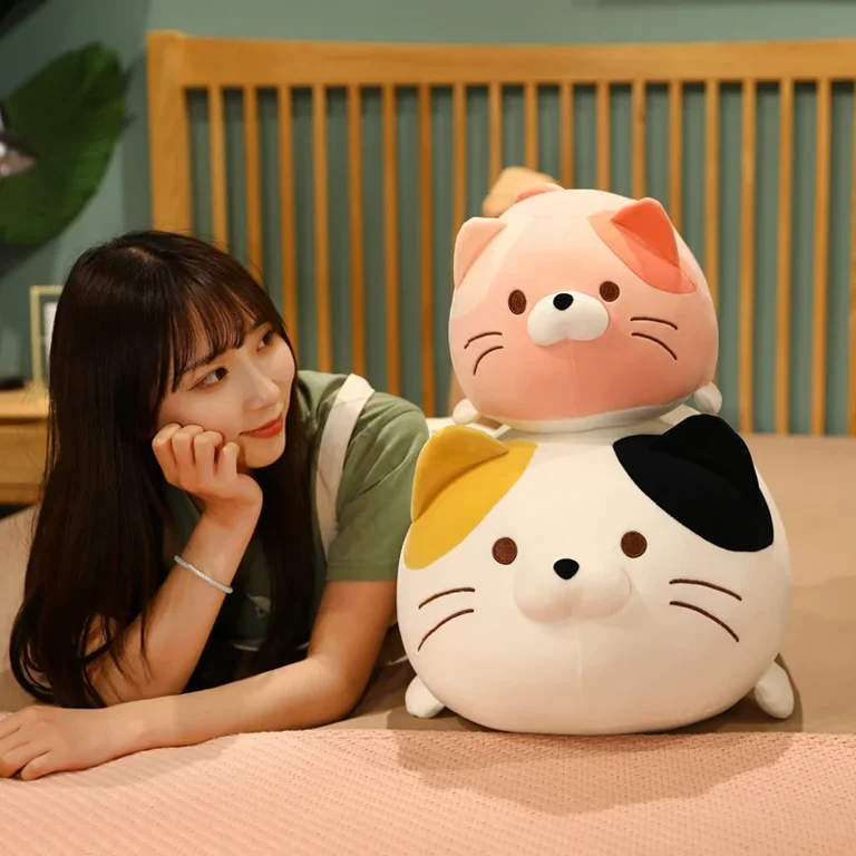 60cm Japanese Style Fat Cats Plush Toy Stuffed Animal Soft Hug Pillow Plushies Cat Doll Room Decor Gift For Child Girl Washable Walmart