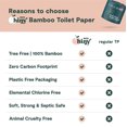 thumbnail image 4 of ecoHiny Premium & Soft Bamboo Toilet Paper | 48 Mega Rolls, 3 PLY & 350 Sheets| Tree Free Toilet Tissues | Plastic Free Packaging, 4 of 12