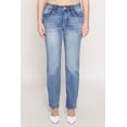 thumbnail image 3 of Womens WAX Straight Leg Whiskered Jeans, 3 of 4