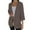 Brown, variant on Waffle Textured Quarter Sleeve Casual Cardigan Jacket for Women Urban Style Lightweight Cover Up L Size Beige