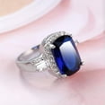 thumbnail image 5 of K-KED Women 925 Silver Filled Ring Gift Luxury Cubic Zircon Party Delicate Jewelry Sz 6-10-10-Blue, 5 of 6