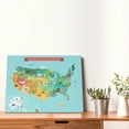 thumbnail image 4 of Naloa USA Tourist Map Print Canvas Picture,Wall Pictures, Modern Decorative Poster,Art Prints for Bedroom, Toilet, 40 x 30 cm, Built-in Wooden Frame, 4 of 6