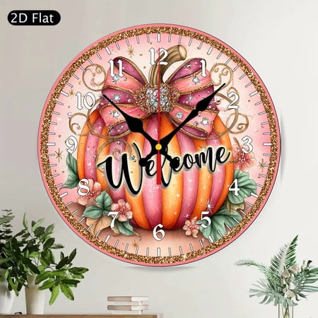 Cardinal Bird Wishing Well Round Wall Clock, Silent Rustic Garden Nature Home Decor