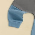 thumbnail image 7 of newwalpole Kid Toddler Boy Clothes Color Block Sweatshirt and Casual Pants 2Pcs Boys Fall Winter Outfits Gray for Size 6-12 Months, 7 of 7