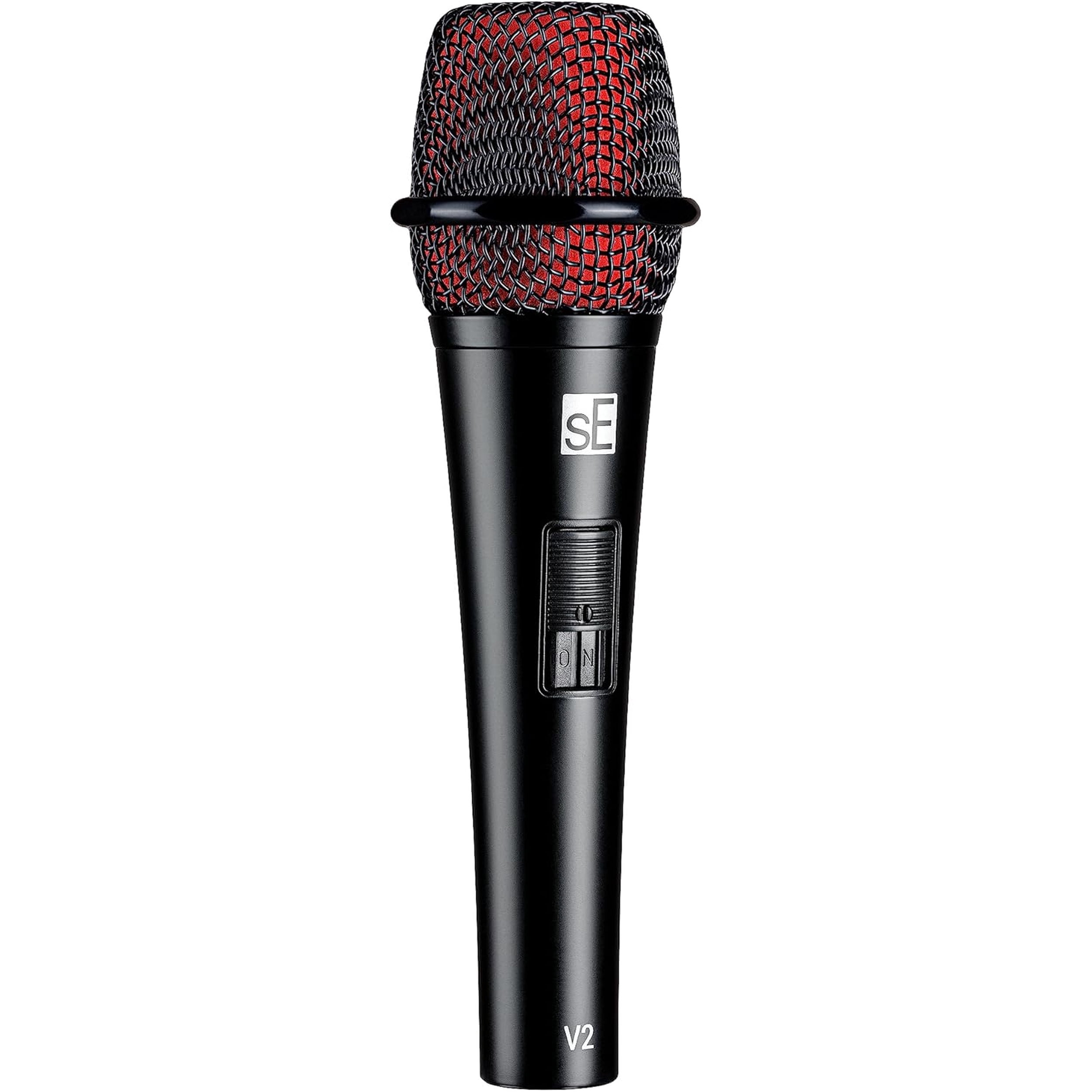 sE Electronics V2-SW-XLR Supercardioid Dynamic Handheld Microphone with On/Off Switch (Includes 15' Cable)