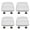 Solid White, variant on WIRESTER 4pcs Set Solid White Interchangeable Car Seat Head Rest Cover Fit for All Cars
